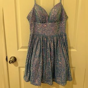 Little Mermaid inspired sequin party/homecoming dress